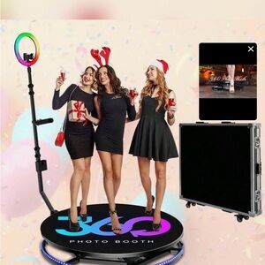 360 Photo Booth with LED Ring Light